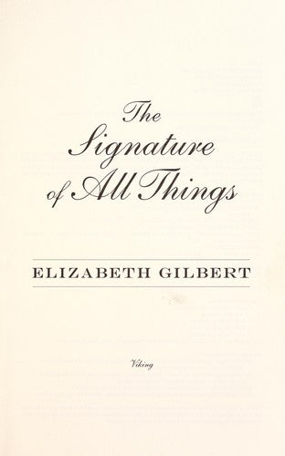 the-signature-of-all-things-by-elizabeth-gilbert-(hardcover) cover image