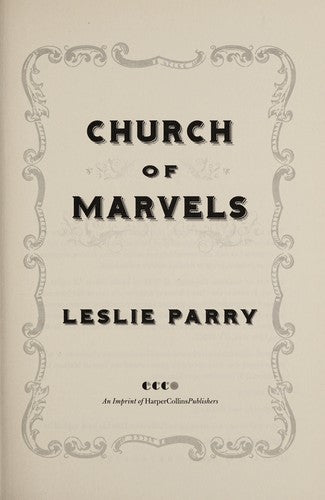 church-of-marvels-by-leslie-parry-(hardcover) cover image