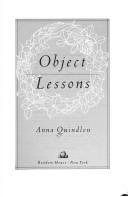 object-lessons-by-anna-quindlen-(hardcover) cover image